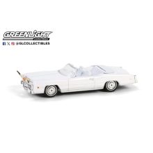 Cadillac Eldorado Convertible, white with bull horns hood ornament