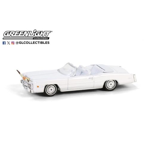 Cadillac Eldorado Convertible, white with bull horns hood ornament