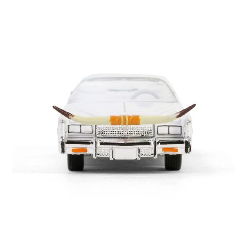 Cadillac Eldorado Convertible, white with bull horns hood ornament