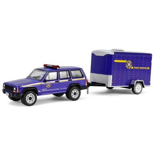 2001 Jeep Cherokee with Small Cargo Trailer